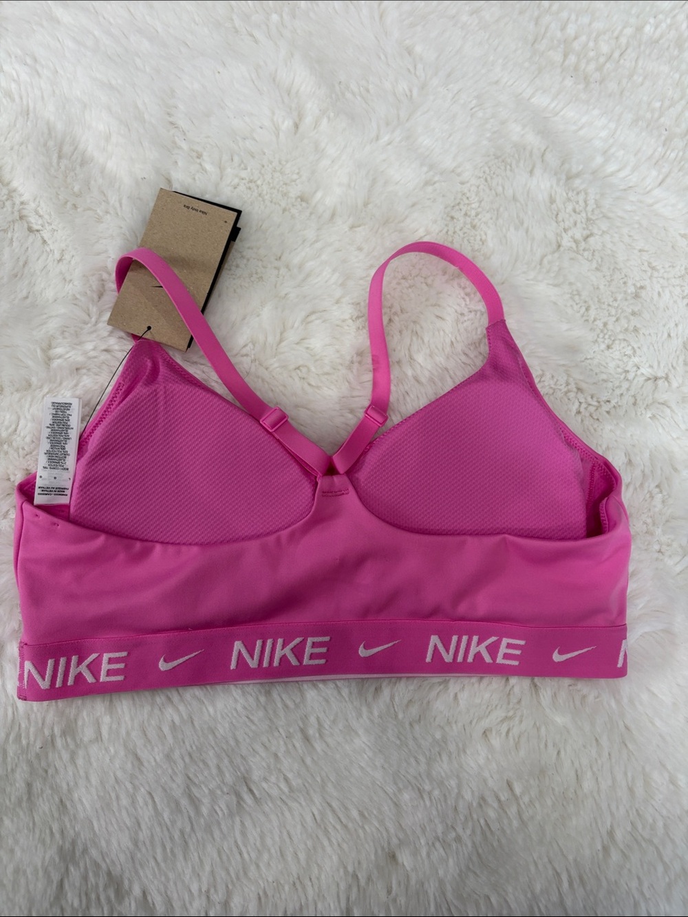 Nike Pink Strappy Light-Support Sports Bra,Size L - Picture 12 of 15